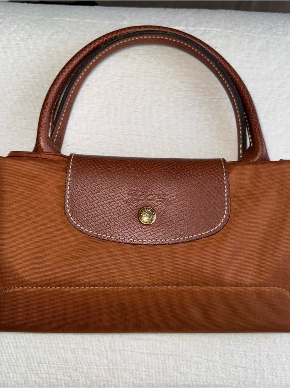 Longchamp Le Pliage Foldable Tote in Cognac BROWN